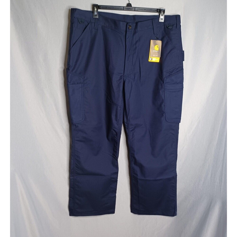 Carhartt Work Pants Mens 42x30 Navy Rugged Professional Rugged Flex Uniform